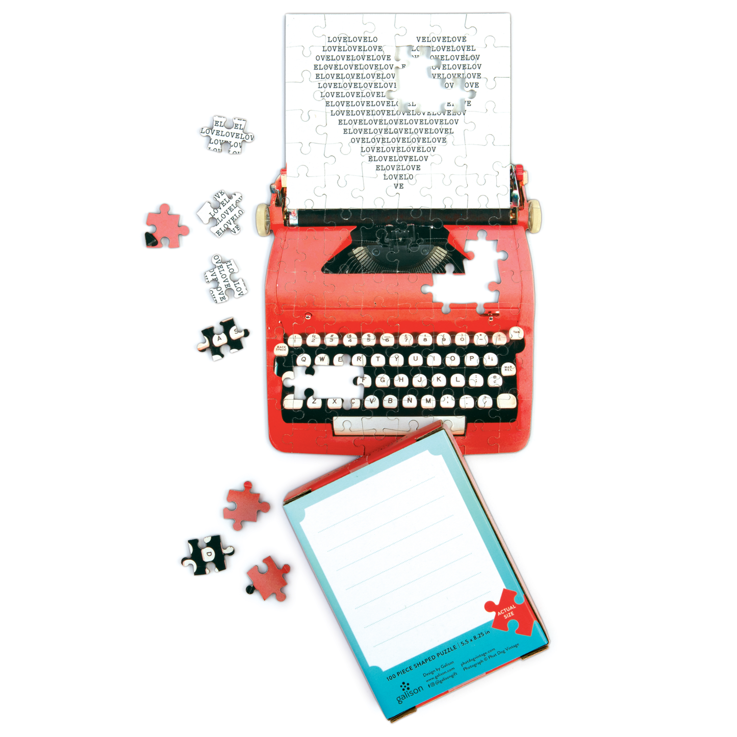 Just My Type Vintage Typewriter - 100 Piece Mini Shaped Puzzle