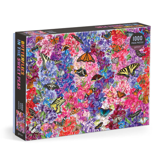 Troy Litten Butterflies In the Sweet Peas - 1000 Piece Puzzle