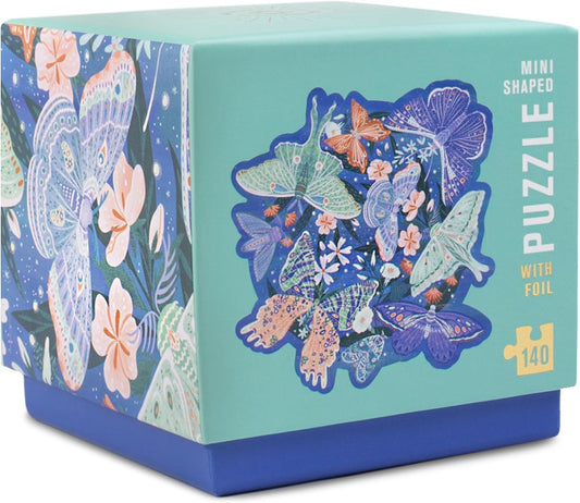 Luminous Butterflies - 140 Piece Mini Puzzle with Foil