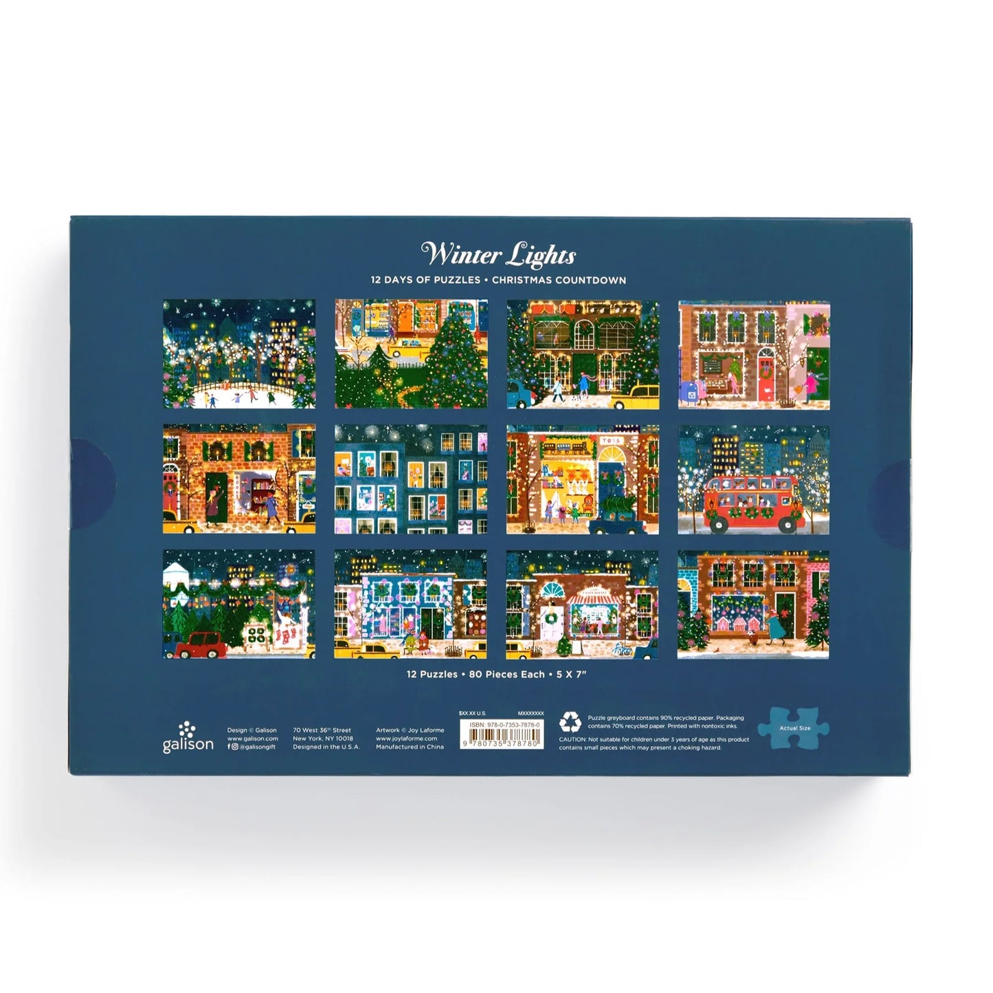 Joy Laforme Winter Lights 12 Days of Puzzles Holiday Countdown