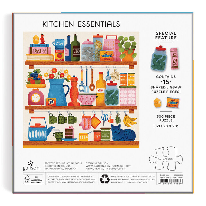 Kitchen Essentials - 500 Piece Puzzle with Shaped Pieces